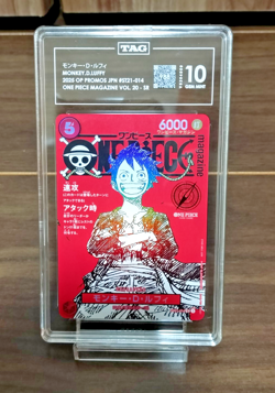 TAG 10 One Piece card Japanese Promo ST21-014 Luffy Magazine vol.20 JPN - Image 1