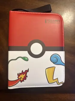New TCGAMES Pokemon 440 Pocket Card Binder 4-Pocket Zipper Album 3-Ring 55 Pages - Image 1