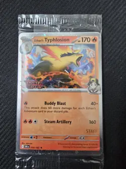 Destined Rivals Sealed STAFF Promo Pack Set of 4 Pokemon Cards Prerelease Stamp - Image 1