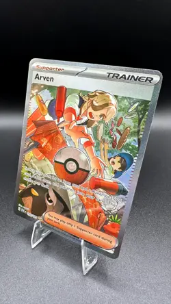 Pokemon Arven 235/091 Paldean Fates Special Illustration Rare SIR Holo TCG Card - Image 2