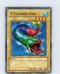 Yu-Gi-Oh TCG 7 Colored Fish SD4-EN002 1st Edition Regular Common Card NM - Image 1