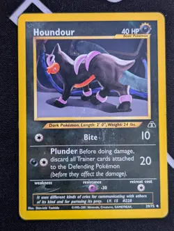Houndour 39/75 Neo Discovery Unlimited Pokemon Card - LP - Image 1