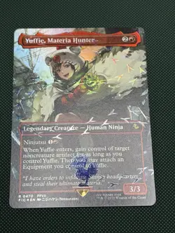 Yuffie, Materia Hunter (Borderless) (Chocobo Track Foil) Commander: FF - Image 1