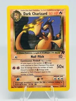Dark Charizard 21/82 Pokemon Team Rocket Non Holo Rare WOTC Pokemon TCG Card - Image 1
