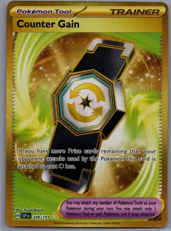 Pokemon TCG Counter Gain 249/191SV08: Surging Sparks Holo Card - Image 1