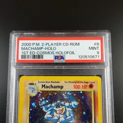 PSA 9 Machamp 8/102 Pokemon Cosmos Holofoil 2 Player CD Base Set Graded Card - Image 2
