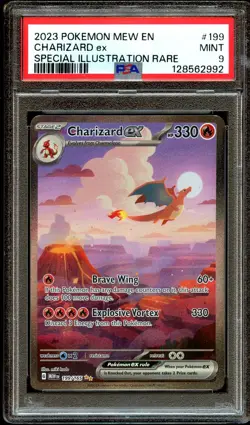 PSA 9 MINT Charizard Ex 199/165 SPECIAL ILLUSTRATION RARE Pokemon Card 992 - Image 2