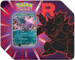 1x SEALED Team Rocket's Nidoking TIN (PROMO + 5 Packs of Pokemon Cards) - Image 1