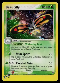 Pokemon Card - Beautifly Ruby and Sapphire 006/017 Holo Rare - Image 1