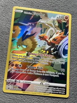 Galarian Zapdos SWSH283 Full Art Holo Black Star Promo Pokemon Card NM - Image 2