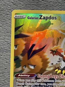 Galarian Zapdos SWSH283 Full Art Holo Black Star Promo Pokemon Card NM - Image 4