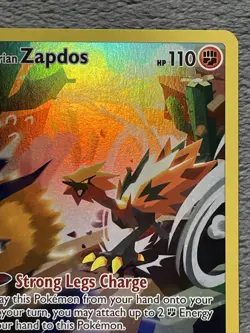 Galarian Zapdos SWSH283 Full Art Holo Black Star Promo Pokemon Card NM - Image 5