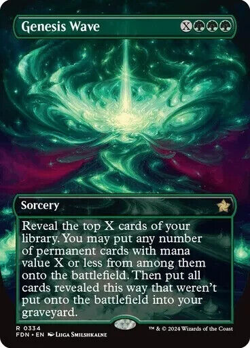 MTG Genesis Wave Borderless - Foundations #334 NM - Image 1