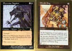 1999 MTG Worlds Gold Border Phyrexian Negator + Powder Keg (Tokyo WC99) - Image 1