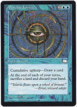 PSYCHIC VORTEX X1 MAGIC MTG WEATHERLIGHT EXCELLENT (EX) 1997 - Image 1