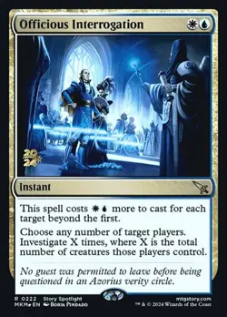 1 x Officious Interrogation - Foil - Prerelease Promo - Murders at Karlov Manor - Image 1
