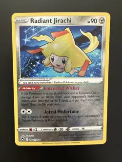 Radiant Jirachi 120/195 Swsh12: Sword & Shield - Silver Tempest Holo Pokemon TCG - Image 1