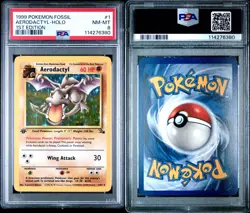 1999 Pokemon Fossil Aerodactyl 1st Edition Holo Rare #1 - Image 2
