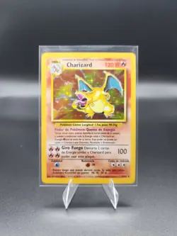Pokemon 1999 SPANISH Base Set Charizard Holo 4/102 RARE - Image 1