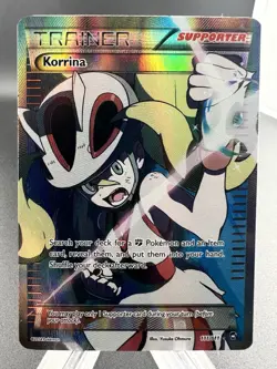 POKEMON XY FURIOUS FISTS 111/111 KORRINA FULL ART ULTRA RARE - Image 1