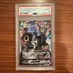 PSA 10 POKEMON UMBREON VMAX #245 JPN SWORD & SHIELD 2021 VMAX CLIMAX FULL ART - Image 1