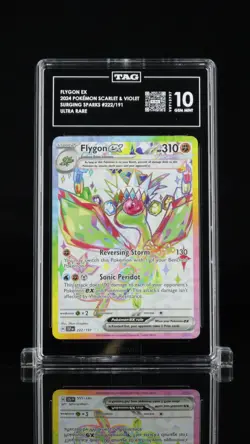 2024 Pokemon Flygon ex Surging Sparks TAG 10 Gem Mint #222/191 - Image 1