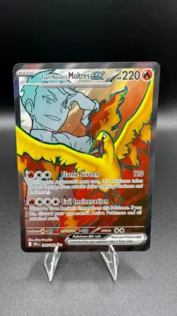 Pokemon Team Rocket's Moltres ex 208/182 Destined Rivals Ultra Rare UR TCG Card - Image 1