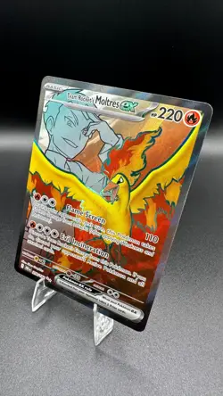Pokemon Team Rocket's Moltres ex 208/182 Destined Rivals Ultra Rare UR TCG Card - Image 2