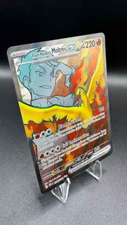 Pokemon Team Rocket's Moltres ex 208/182 Destined Rivals Ultra Rare UR TCG Card - Image 3