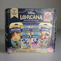 Disney Lorcana Trading Card Game 2 Decks 4 Booster Packs 1 Promo Card Sealed - Image 1