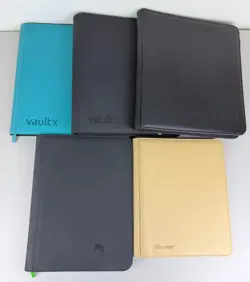 Lot of 5 Card Binders Side Load 12-Pocket 9-Pocket VaultX Ultra Pro Zippered - Image 1