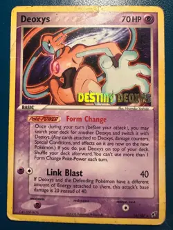 Deoxys 16/107 Destiny Deoxys Movie Promo Pokemon Card Stamped Rare HP - Image 1