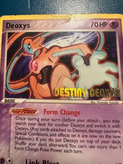 Deoxys 16/107 Destiny Deoxys Movie Promo Pokemon Card Stamped Rare HP - Image 2