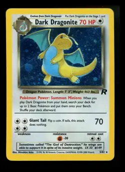 #2 Dark Dragonite 5/82 Team Rocket 2000 Holo Rare WOTC Pokemon Card TCG - Image 1