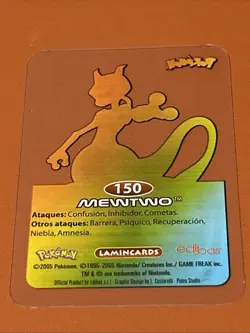 Mewtwo 150 Pokemon Lamincards Edibas 2005 - Image 2