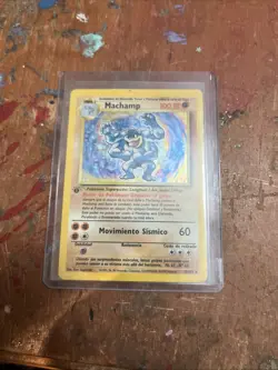Machamp Holo 1996 Base Set Spanish 8/102 Pokemon in near mint condition - Image 1