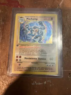 Machamp Holo 1996 Base Set Spanish 8/102 Pokemon in near mint condition - Image 3