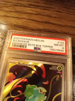 2025 Pokemon MEG EN- Mega Evolutions Bulbasaur #133 PSA 8 - Image 2