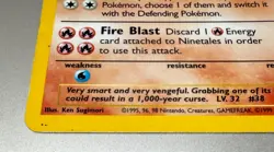 POKEMON TCG NINETALES 13/102 RARE HOLO BASE SET MODERATE PLAY - Image 2