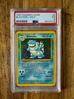POKEMON TCG - BASE SET - BLASTOISE HOLO 2/102 - PSA 5 - Image 1