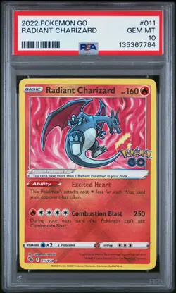 Radiant Charizard 011 ENGLISH GO Pokemon PSA 10 *784 - Image 1