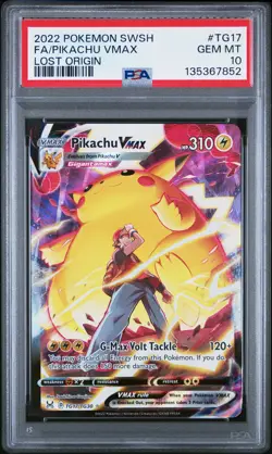 Pikachu Vmax TG17/TG30 Lost Origin Pokemon PSA 10 *852 - Image 1