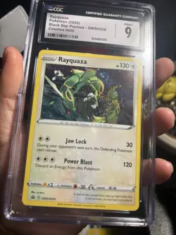 Nice Swirl Rayquaza SWSH029 Holo Black Star Promo Pokemon TCG CGC Mint 9 - Image 1