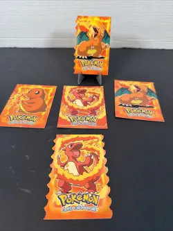 Pokemon Topps E4, E5, E6, 5 Of 12, 6 Of 12 Die Cut Charizard Lot - Image 1
