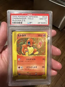 2002 Pokemon McDonald’s Charmander Japanese Card PSA 10 Swirl - Image 1