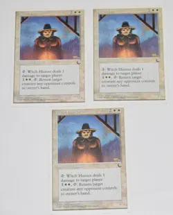 3X WITCH HUNTER White Rare CREATURE Chronicles MAGIC GATHERING CARD - Image 1