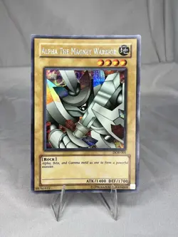 Yu-Gi-Oh DOR-001 Alpha the Magnet Warrior Secret Rare Holo Card NM Condition - Image 1