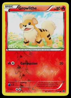 Pokemon Card - Growlithe Next Destinies 11/99 Common Reverse Holo - Image 1