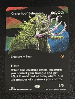 MTG Tarkir: Dragonstorm Craterhoof Behemoth Borderless 0346 NM Mythic - Image 1