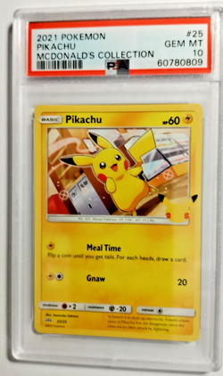 2021 Pokemon Pikachu McDonald's Collection #25 GEM MT 10 (60780809) - Image 1